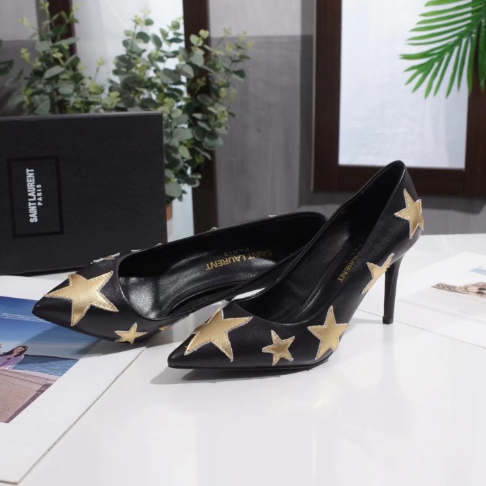 Spring black French girl high heels female pointed stiletto versatile single shoes