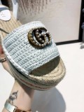 Spring and summer models handmade crochet thick-soled hemp rope wild casual sandals