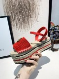 Spring and summer models handmade crochet thick-soled hemp rope wild casual sandals