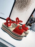Spring and summer models handmade crochet thick-soled hemp rope wild casual sandals