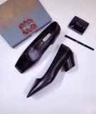 slanted square head flat head women's shoes