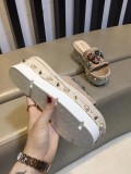 wild leather cherry rhinestone high heel rope bottom sandals and slippers cat head slippers women