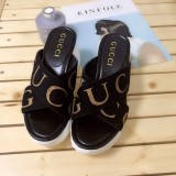 cross slippers female summer fashion wild thick bottom