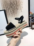 Spring and summer models handmade crochet thick-soled hemp rope wild casual sandals