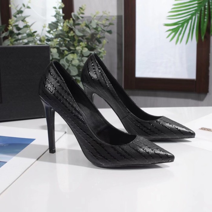 Spring black French girl high heels female pointed stiletto versatile single shoes
