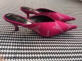 kitten with Muller shoes pointed half slippers women