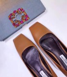 slanted square head flat head women's shoes