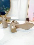 Vintage high heel sandals wild leather open toe sandals