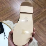 flat herringbone sandals female summer double C woven women's shoes