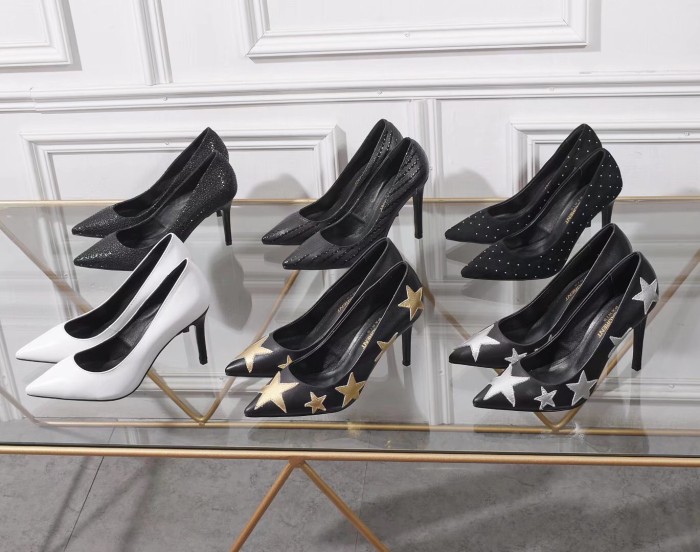 Spring black French girl high heels female pointed stiletto versatile single shoes