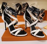 spring and summer models women's high heels with words open toe sandals black satin women's shoes round head stiletto shoes