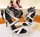 spring and summer models women's high heels with words open toe sandals black satin women's shoes round head stiletto shoes
