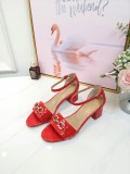 Vintage high heel sandals wild leather open toe sandals