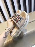 wild leather cherry rhinestone high heel rope bottom sandals and slippers cat head slippers women