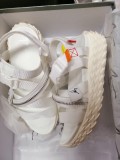 Summer leather luxury sports flat sandals zipper decorative platform Roman for men and women