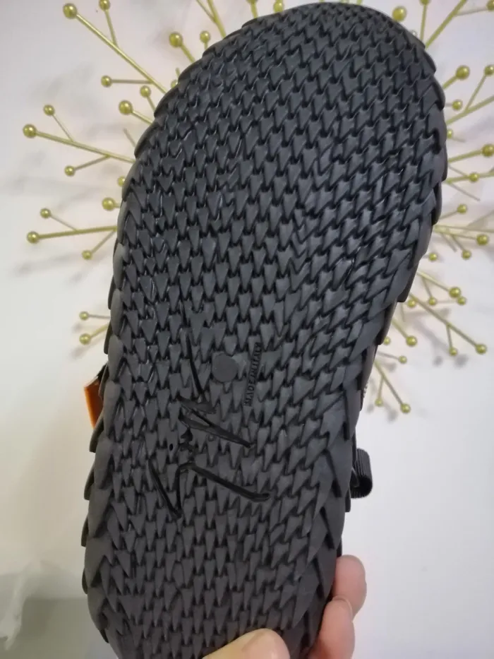 Summer leather luxury sports flat sandals zipper decorative platform Roman for men and women