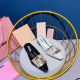 summer horse hair letter sandals and slippers women's leather square head low heel sandals women