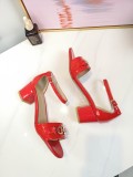 Vintage high heel sandals wild leather open toe sandals