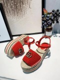 Spring and summer models handmade crochet thick-soled hemp rope wild casual sandals