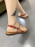 sandals women's summer wild leather flat shoes