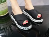 summer open-toe leather platform sandals women's shoes with sponge bottom shoes