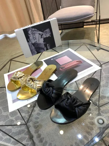 summer open-toe shoes flat with wild bow sandals and slippers