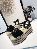Spring and summer models handmade crochet thick-soled hemp rope wild casual sandals