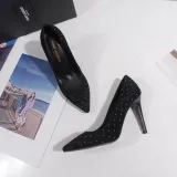 Spring black French girl high heels female pointed stiletto versatile single shoes