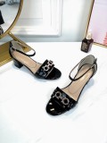 Vintage high heel sandals wild leather open toe sandals