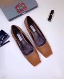slanted square head flat head women's shoes