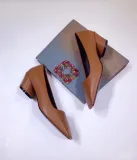 slanted square head flat head women's shoes