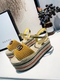 Spring and summer models handmade crochet thick-soled hemp rope wild casual sandals