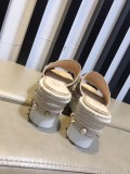 wild leather cherry rhinestone high heel rope bottom sandals and slippers cat head slippers women