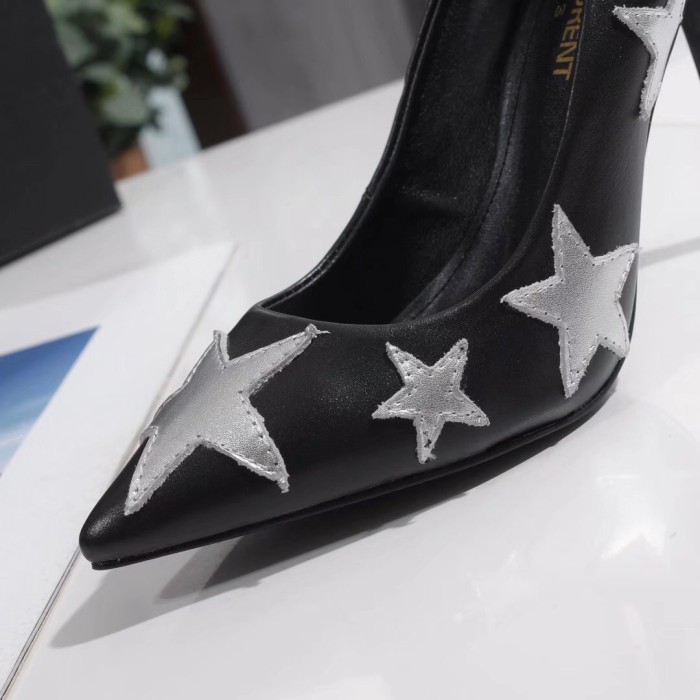 Spring black French girl high heels female pointed stiletto versatile single shoes
