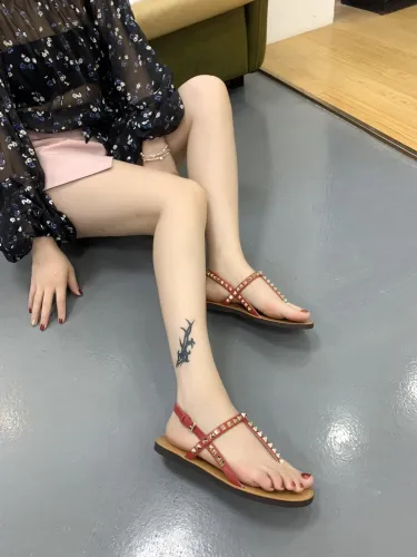 sandals women's summer wild leather flat shoes