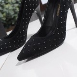 Spring black French girl high heels female pointed stiletto versatile single shoes