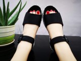 Jacquard Ribbon Sandals