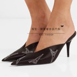 kitten with Muller shoes pointed half slippers women