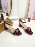 Vintage high heel sandals wild leather open toe sandals