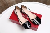 women's shoes summer round head square buckle stitching transparent set foot wild flat shoes