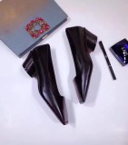 slanted square head flat head women's shoes