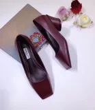 slanted square head flat head women's shoes