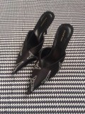 kitten with Muller shoes pointed half slippers women