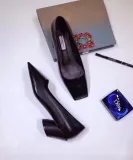 slanted square head flat head women's shoes