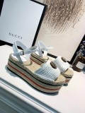 Spring and summer models handmade crochet thick-soled hemp rope wild casual sandals