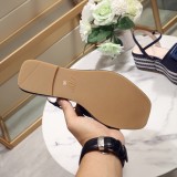 ummer woven thick-soled sandals open toe buckle shoes