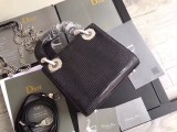 Dior   classic plaid lace drill small square bag iron hand chain chain messenger  package