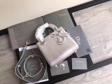 Dior   classic plaid lace drill small square bag iron hand chain chain messenger  package