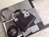 Dior   classic plaid lace drill small square bag iron hand chain chain messenger  package