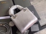Dior   classic plaid lace drill small square bag iron hand chain chain messenger  package
